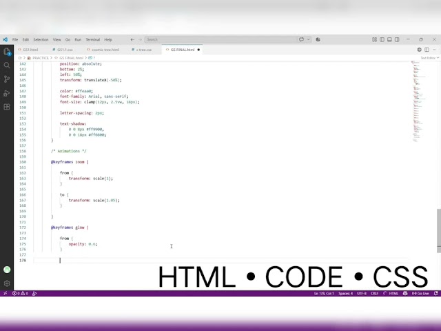 Animated HTML Project | Full Code (1–284) | HARMINSINH DABHI