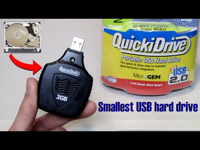 The smallest USB hard drive ever made - MicroGem QuickiDrive