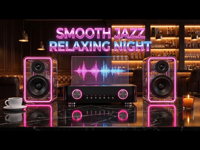Relaxing Night Jazz 🌙 Futuristic Speakeasy Ambience for Stress Relief & Deep Sleep