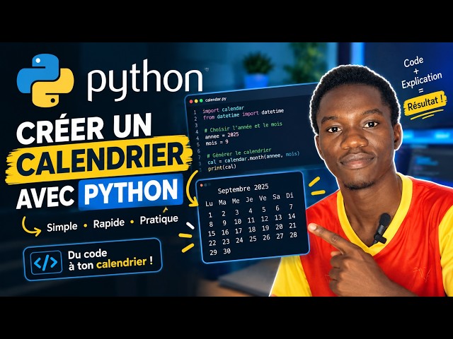 Créer un calendrier avec Python 🐍 | Tutoriel Python pour débutants