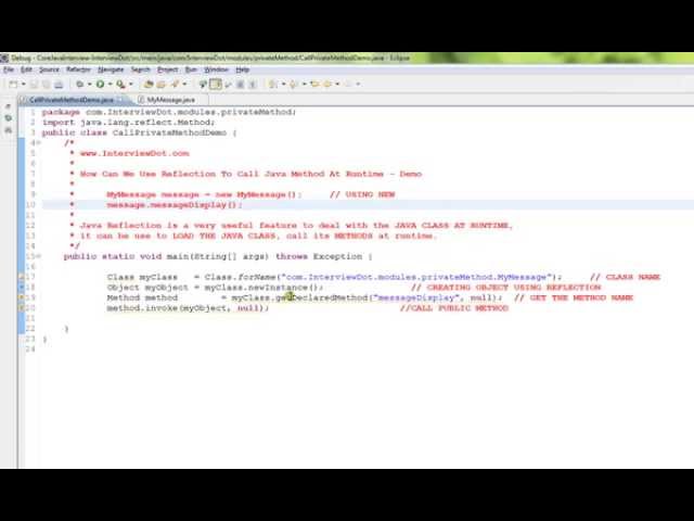 IN JAVA HOW CAN WE USE REFLECTION TO CALL METHOD AT RUNTIME