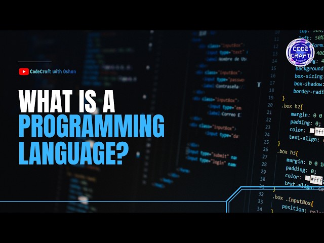 What is a Programming Language? | Programming Fundamentals for Beginners