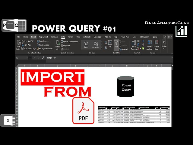 PDF convert in Excel through Power Query. Data cleaning, mining and transform in Power Query