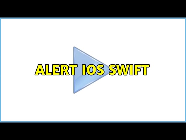 alert iOS swift