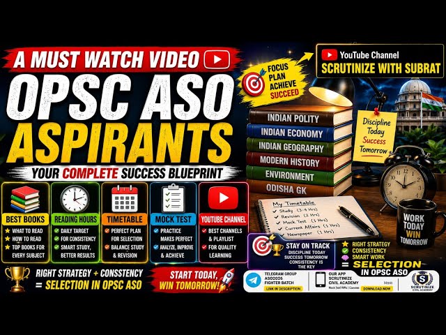 🔥 OPSC ASO 2026: THE ULTIMATE PREPARATION GUIDE | Books, Timetable, Study Hours & Mock Tests.