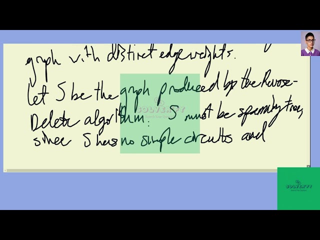 [Math] Prove that the reverse-delete algorithm always produces a minimum spanning tree when given