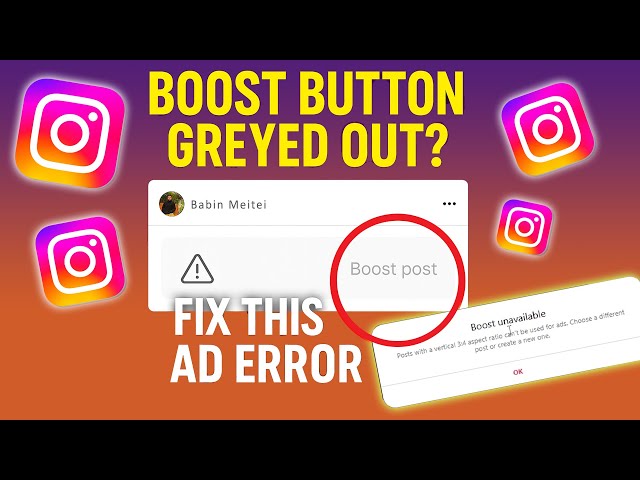 Fix “Boost Unavailable - Posts With a 3:4 Aspect Ratio Can’t Be Used for Ads” on Instagram!