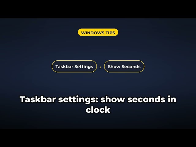 Show Seconds on the Windows Clock