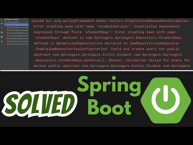UnsatisfiedDependencyException and Validation failed for query SOLVED in Spring boot Custom Query