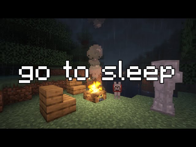 finally, a place to rest... (minecraft music with soft rain)