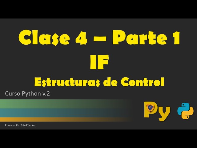 IF - Control Structure - Class 4, part 1
