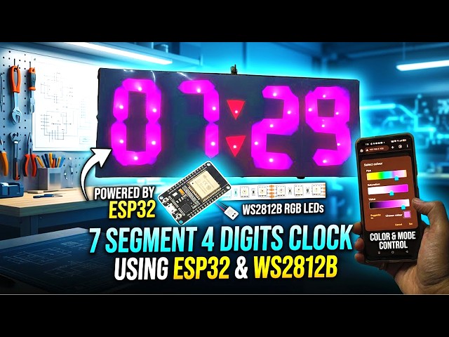 Digital Wall Clock Making At Home Using ESP32 And WS2812B