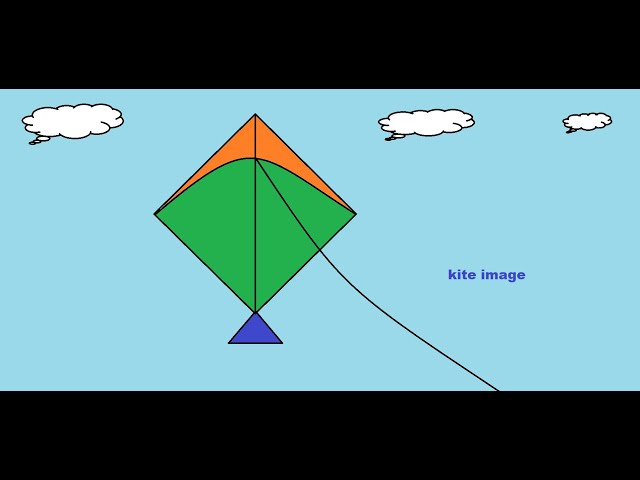 How To Create A Colorful kite 🪁 Step By Step|| in ms paint||