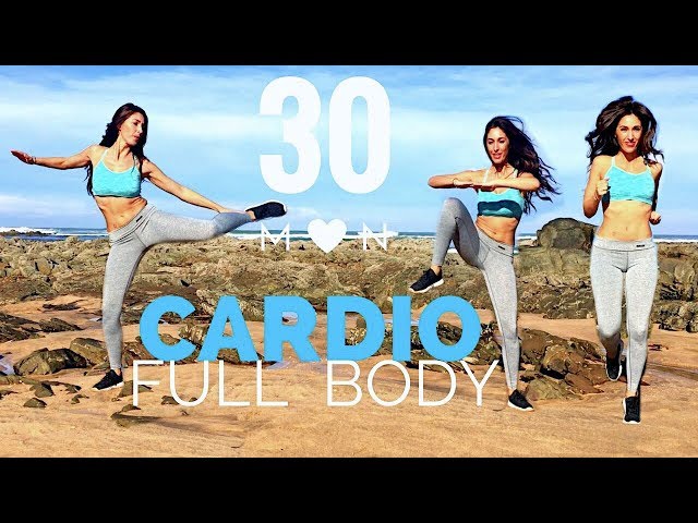 30 Min Fat Burning Cardio Workout | Waist, Hips, Abs, Legs... Full Body