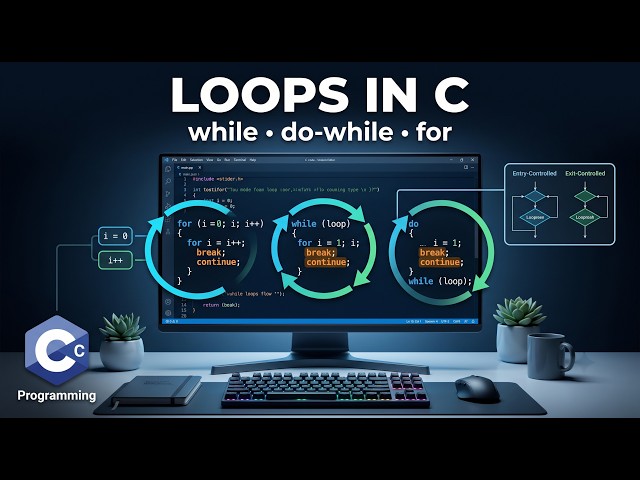 Loops in C Programming | while, do-while, for Loop, break & continue | C Programming Episode 8