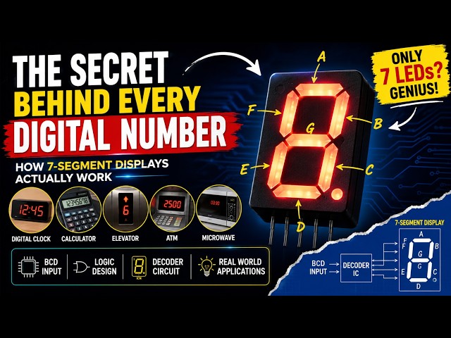 The Secret Behind Every Digital Number 🔥 | How 7-Segment Displays Actually Work