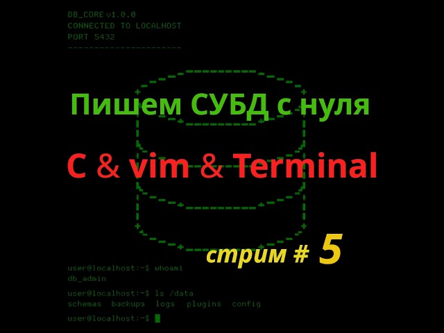 СУБД на C с нуля / C & vim & linux & terminal / 5-й стрим