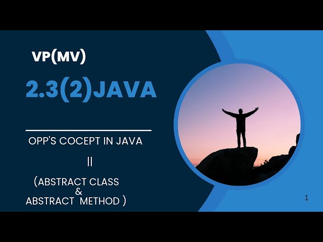 OOPS concepts || abstract class & abstract method