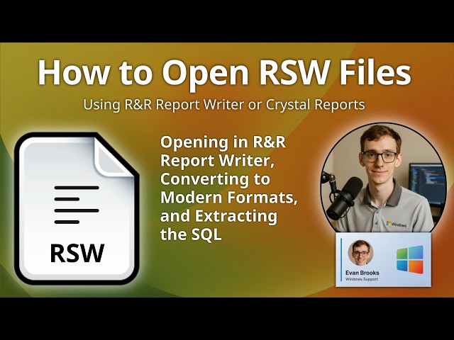 How to Open RSW Files (R&R SQL Report Writer)