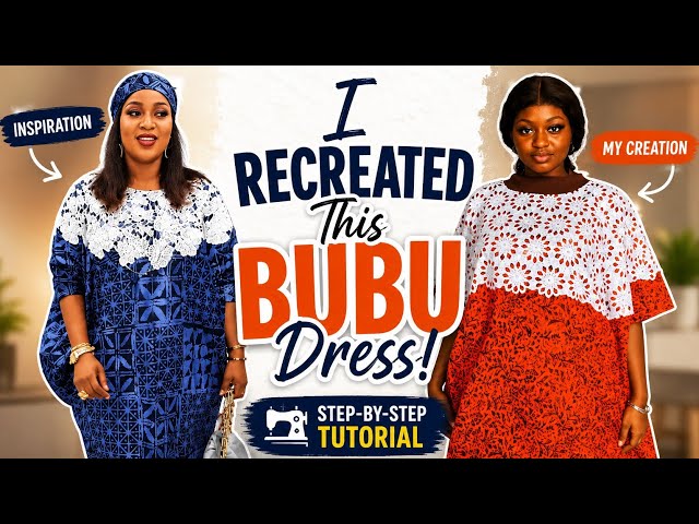 I RECREATED This Beautiful BUBU Dress  | Easy Bubu Dress Sewing Tutorial