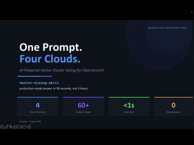 Size a Billion-Vector OpenSearch Cluster in 30 Seconds — From Your IDE