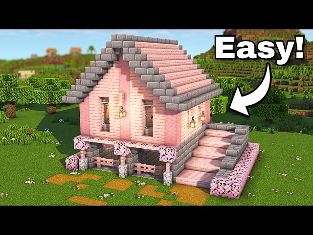 Minecraft: How to Build a Cherry Blossom Survival House | Tutorial🌸