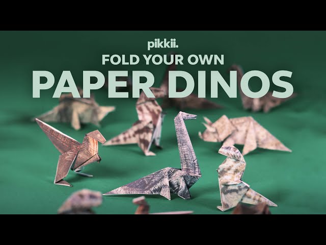Easy Origami Dinosaurs Tutorial | Step by Step How to Fold Instructions for Paper Dinos by Pikkii