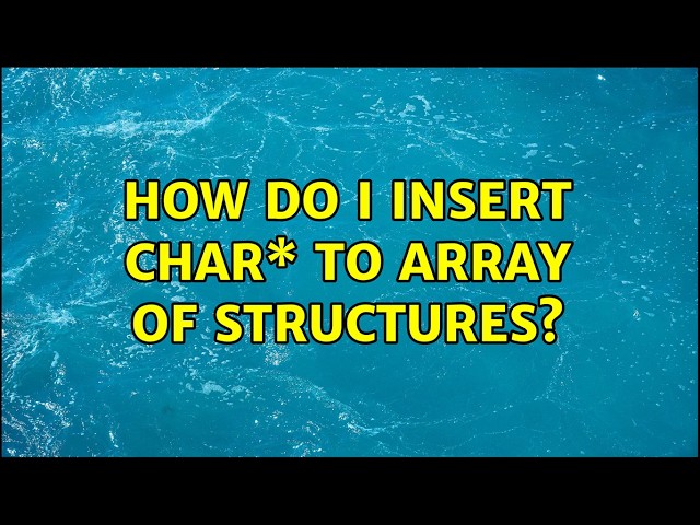 How do I insert char\* to array of structures? (2 Solutions!!)