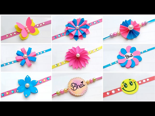 9 Easy & Beautiful Rakhi Making Competition Idea • how to make rakhi • rakhi for school competition 
