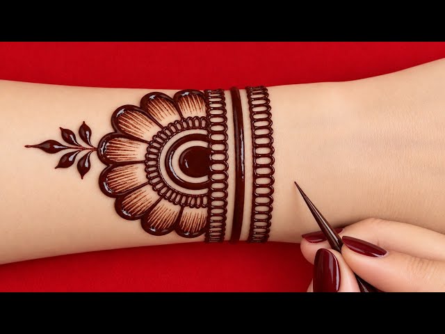Very beautiful and easy back hand mehndi design | Latest bridal mehndi design Simple mehndi design