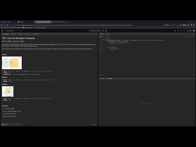Leetcode - 1401 Circle and Rectangle Overlapping