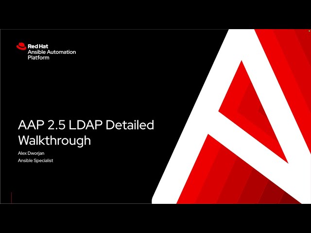 AAP 2.5 LDAP Detailed Walkthrough