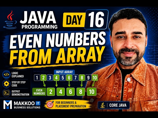Day-16 : Find Out Even Numbers From Given Array.