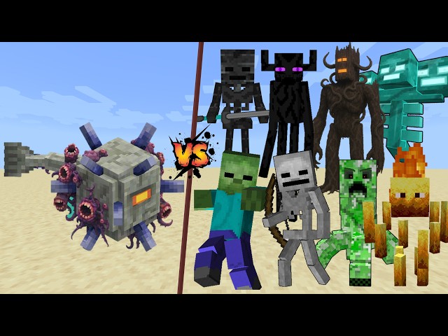 Elder Guardian Titan vs All Titan mobs in Minecraft (Java) - Minecraft Mob Battle