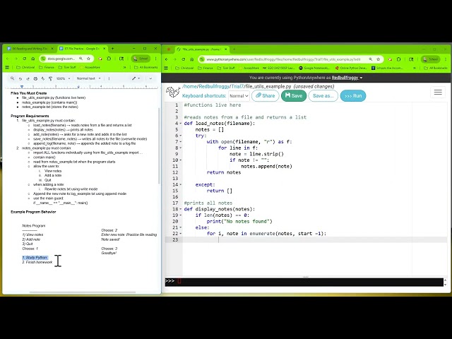 Reading and Writing from Files