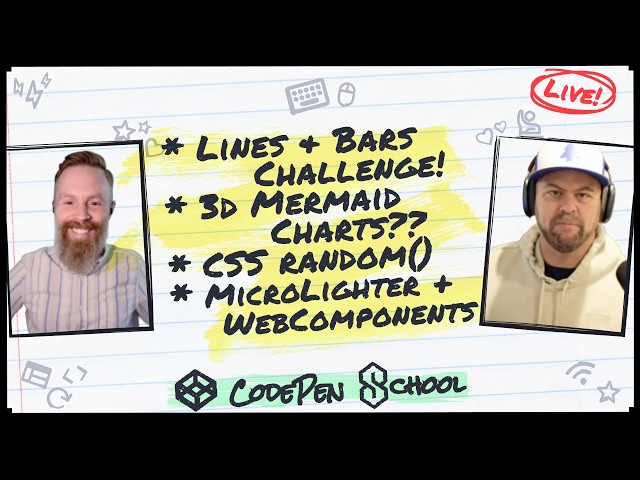 3D Mermaid Charts?? CSS random(), Lines & Bars Challenge & More! | CodePen School