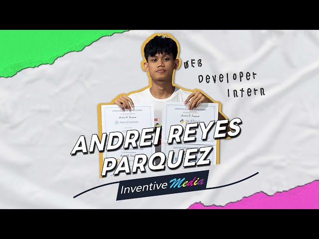 Inventive Media Student Testimonial - Andrei Parquez