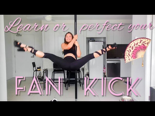 Pole dance FAN KICK tutorial - step-by-step incl pre-exercises, technique tips & variations -BEG/INT