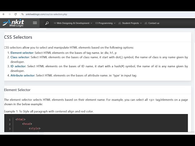 CSS Selectors | Part-2 | CSS Tutorial