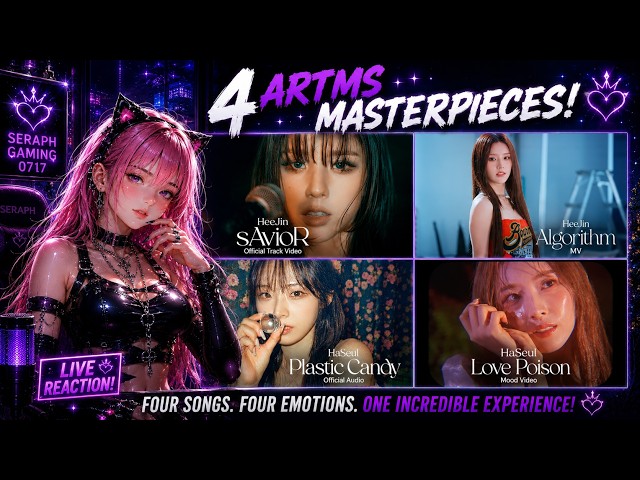 VTuber Reacts to 4 Releases! | HeeJin 'sAvioR', 'Algorithm', HaSeul 'Plastic Candy' & 'Love Poison'