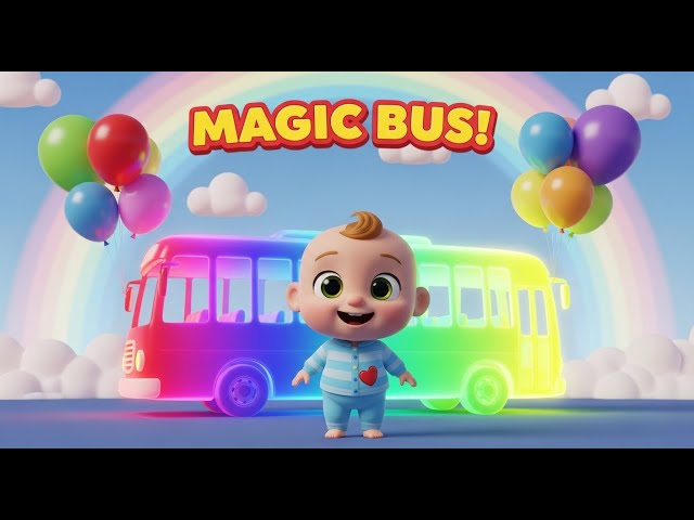 Live:Magic Color Bus Song for Kids | Learn Colors with Fun Vehicles | Nursery Rhymes