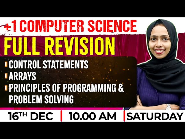 11 Computer Science Christmas Exam |Control statements/arrays/principles of programming |Exam Winner