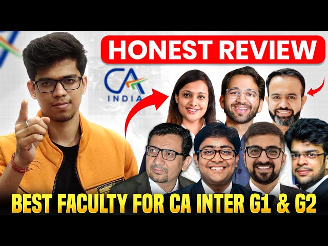 Best FACULTY for CA Inter G1 & G2 | Honest review| Best coaching for CA intermediate| CA inter| ICAI