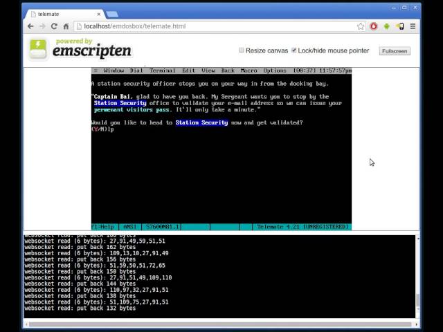 Web-based DOS Terminal App