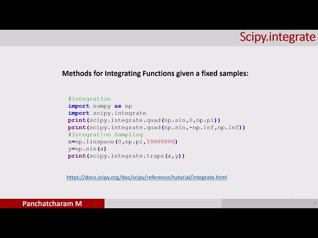 Scipy and Matplotlib #swayamprabha #ch38sp