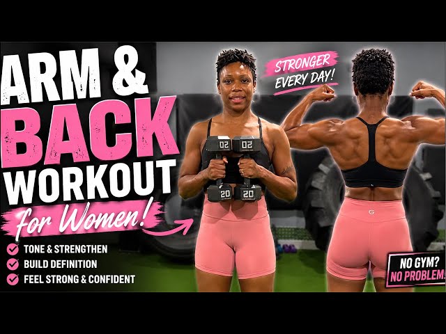 Arm and Back Workout for Women Fit with Cia is live!