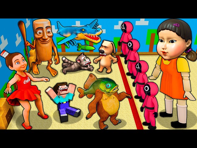ITALIAN BRAINROT MEMES vs SQUID GAME in MINECRAFT animation