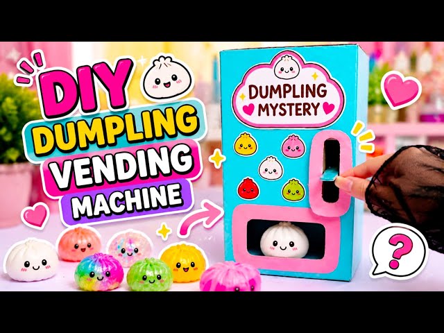 How to make Squishy Dumpling Vending Machine at Home / Paper craft/ Easy /DIY project /art and craft