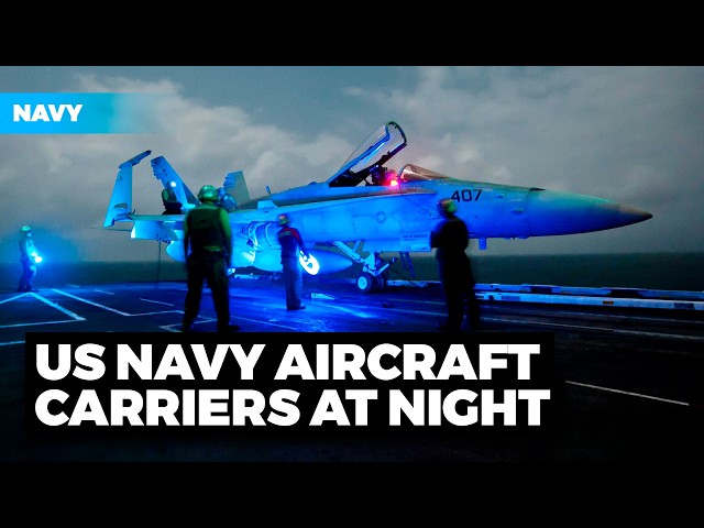 Spectacular Footage of US Navy Aircraft Carriers at Night