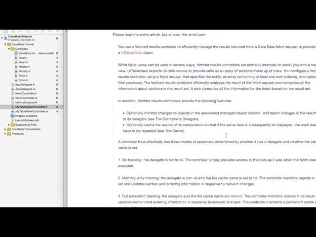Core Data tutorial 4.2 : NSFetchedResultsController, Reorder Cells & update displayOrder